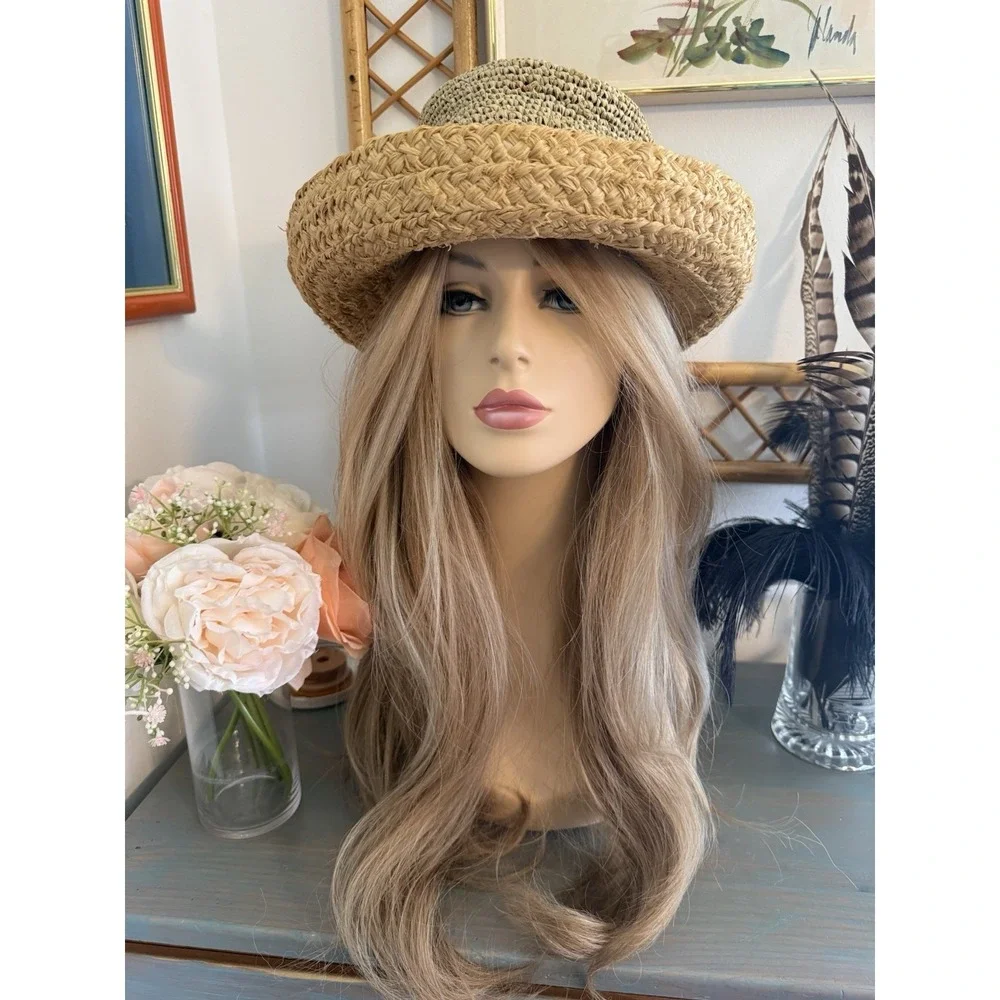 Orvis Straw Hat Womens Fedora Bucket Brim Fishing Beach Hiking Sun Protection 7